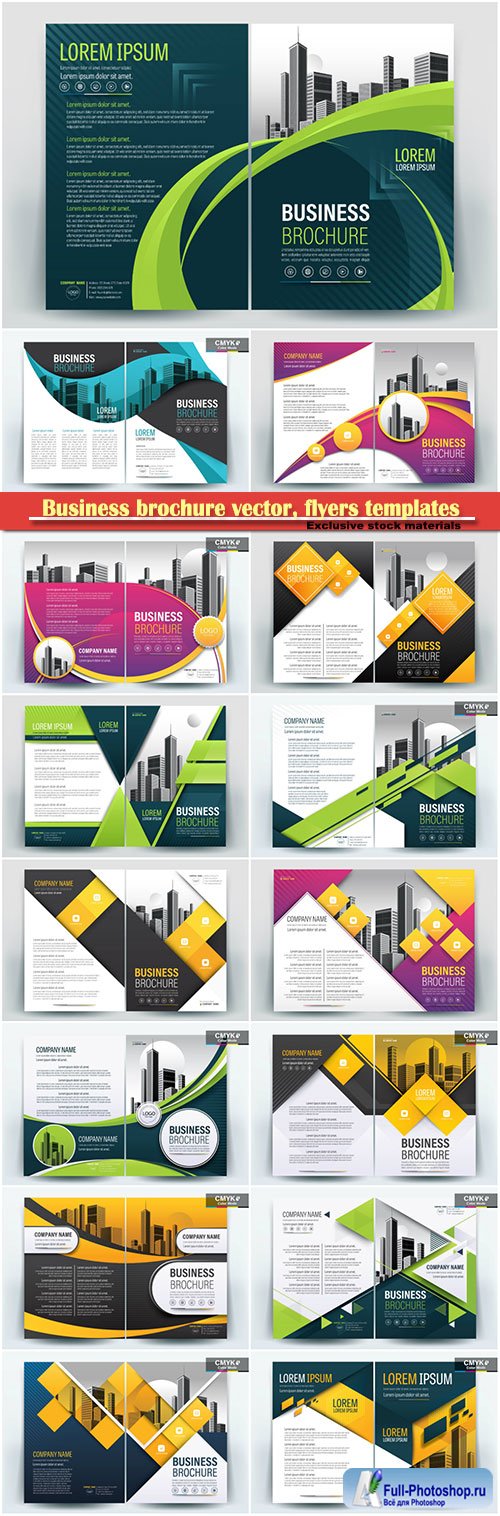 Business brochure vector, flyers templates # 74