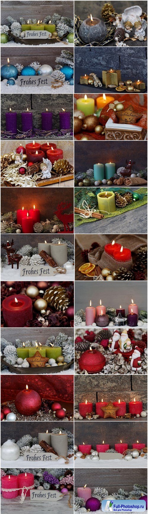 Beautiful Christmas Decorations 4 - 25xUHQ JPEG Photo Stock