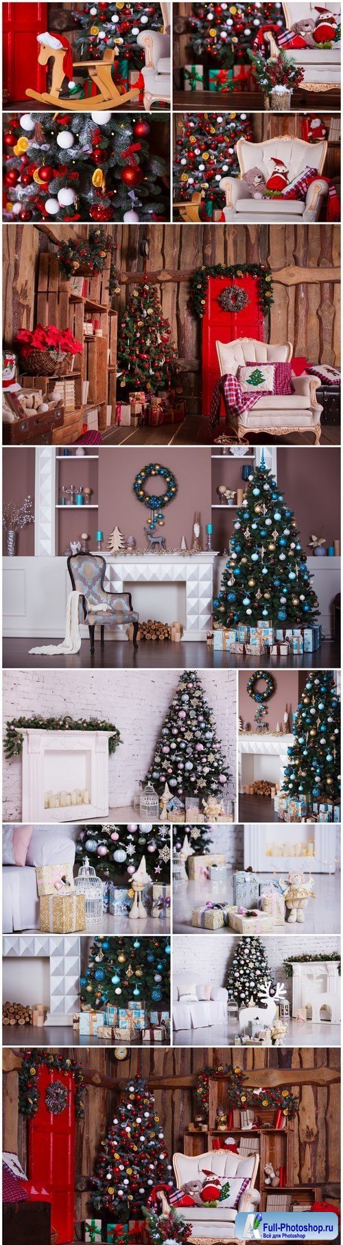 Interior room decorated in Christmas style - 13xUHQ JPEG