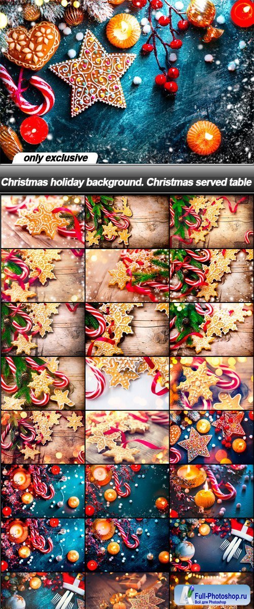 Christmas Holiday Backgrounds  Christmas Served Table 25xJPG