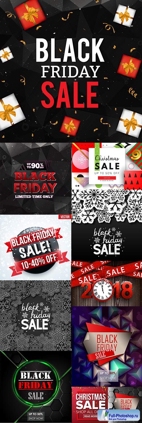 Black Friday Christmas sale special day design illustration 6