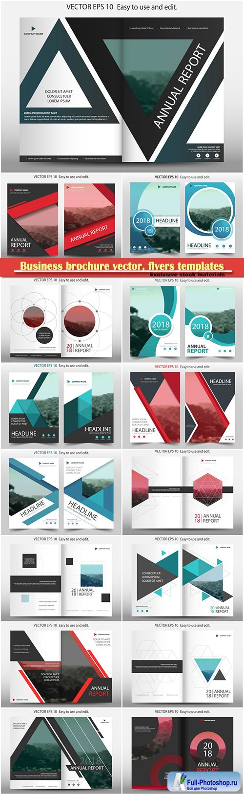 Business brochure vector, flyers templates # 80