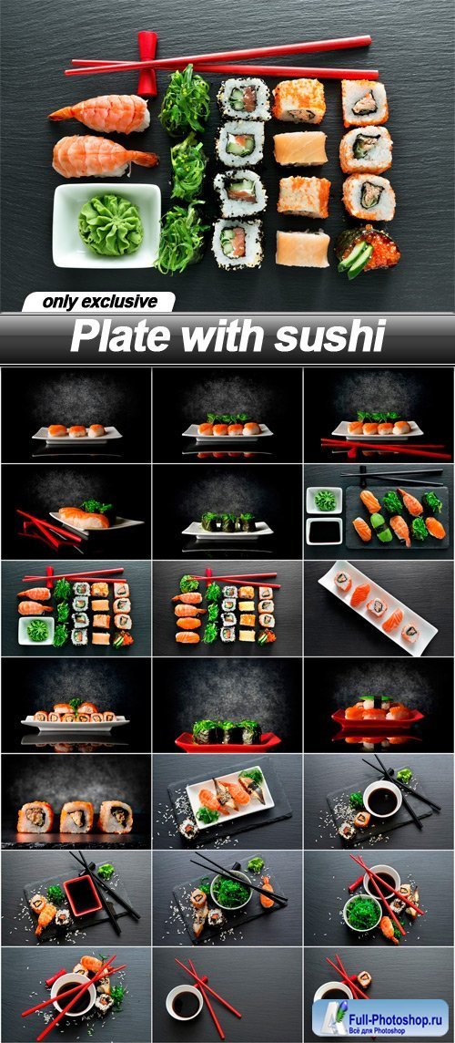 Plate with sushi - 24 UHQ JPEG
