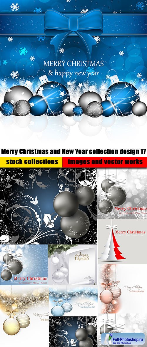 Merry Christmas and New Year collection design 17