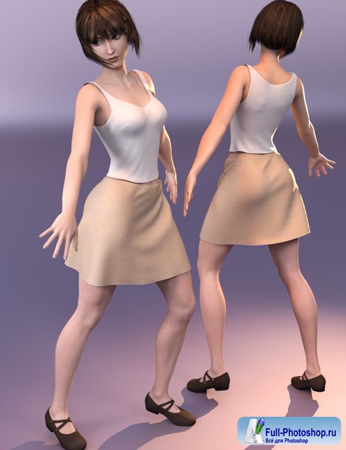 dForce Casual Style Outfit for Genesis 3 Female(s)