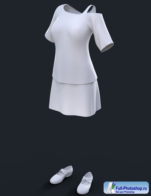 dForce Casual Style Outfit for Genesis 3 Female(s)