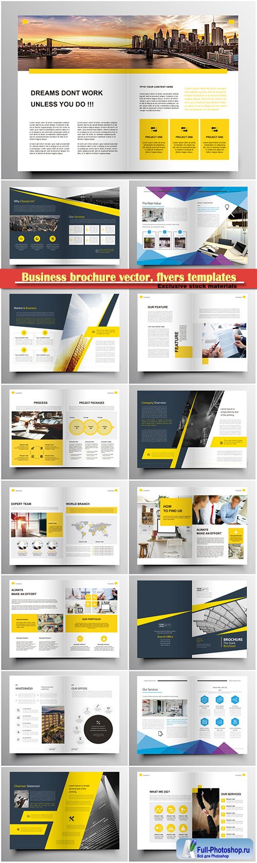 Business brochure vector, flyers templates, report cover design # 96