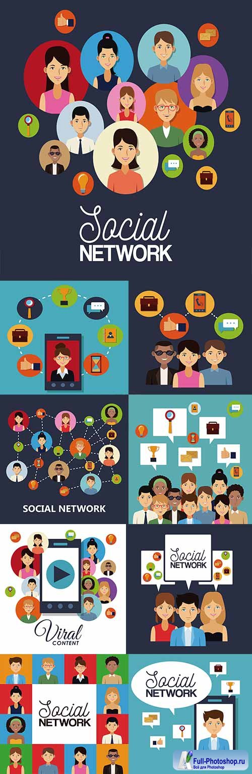 Network social media business internet and technology