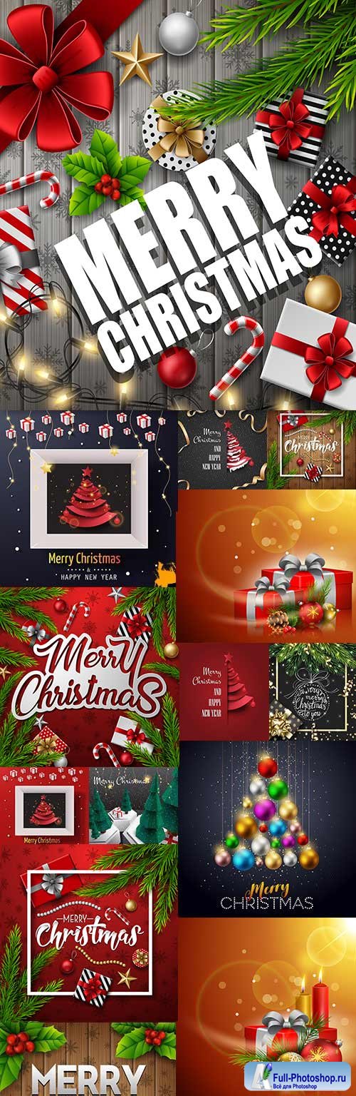 Merry Christmas and festive New Year design illustration 6