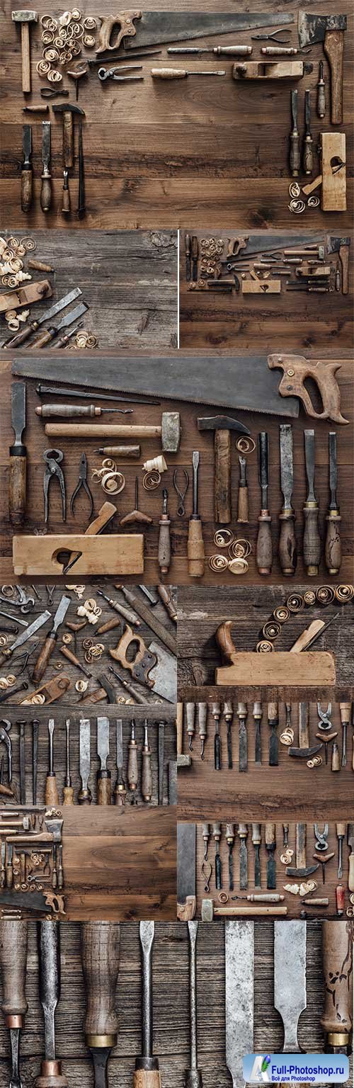 Professional tools of carpenter for woodwork
