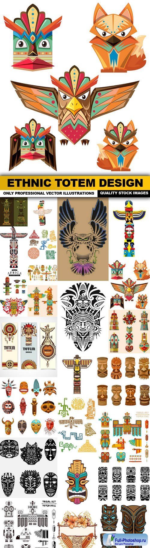 Ethnic Totem Design - 25 Vector