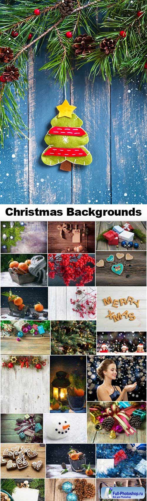 Merry Christmas Backgrounds 25xJPG
