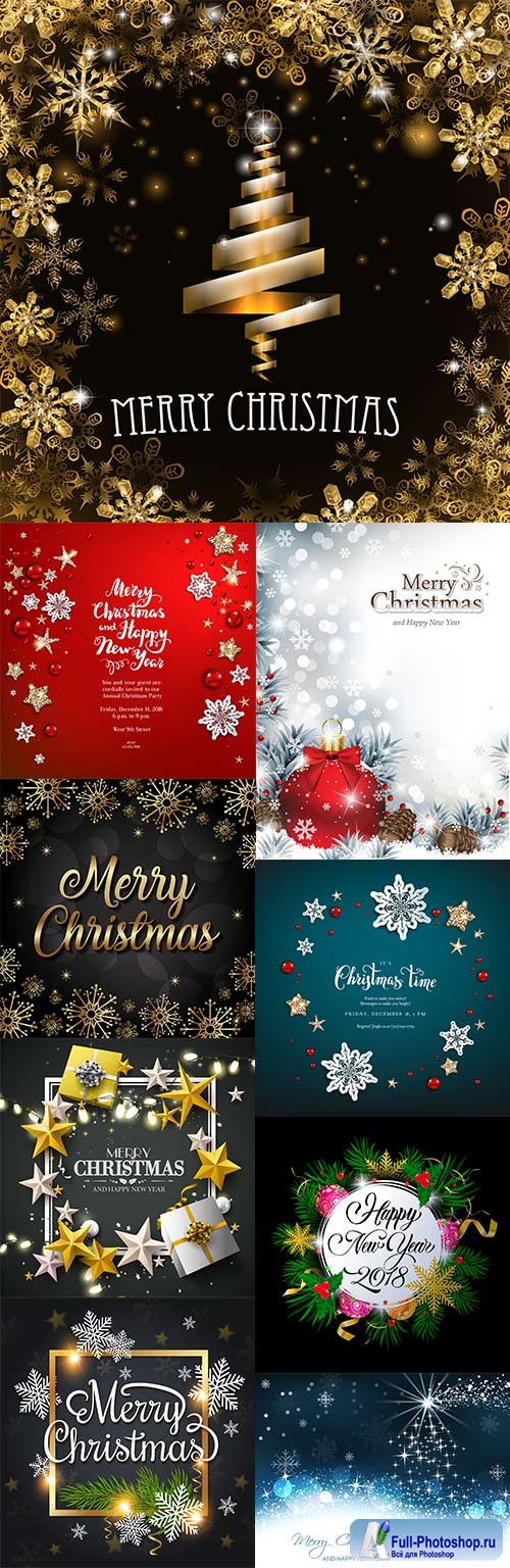 Merry Christmas and New Year design elements 9