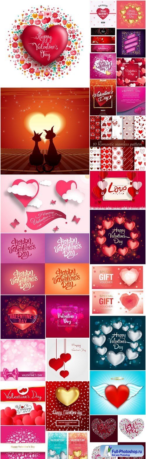 Happy Valentines Day Background #14 - 30 Vector