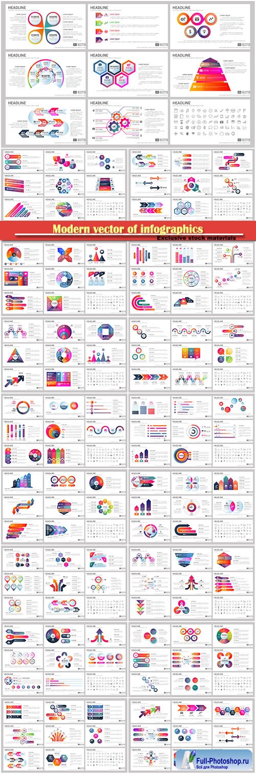 Modern vector of infographics for presentations templates for banner