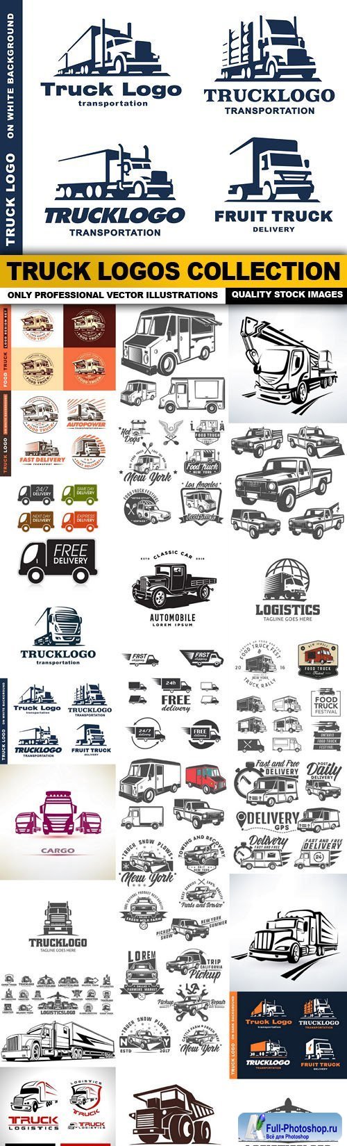 Truck Logos Collection - 25 Vector