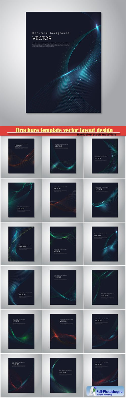 Brochure template vector layout design, abstract backgrounds