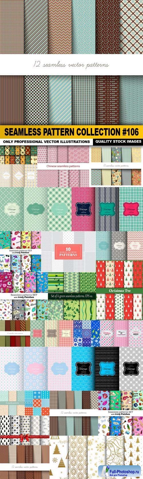 Seamless Pattern Collection #106 - 25 Vector
