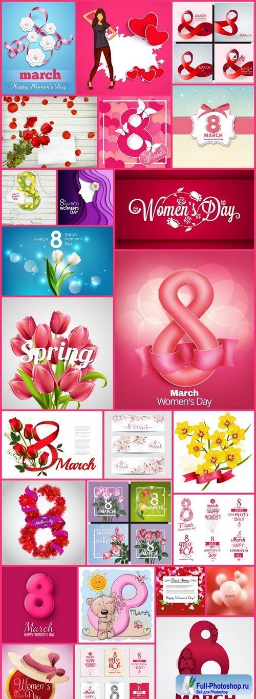 8 March International Womens Day - 25 Vector