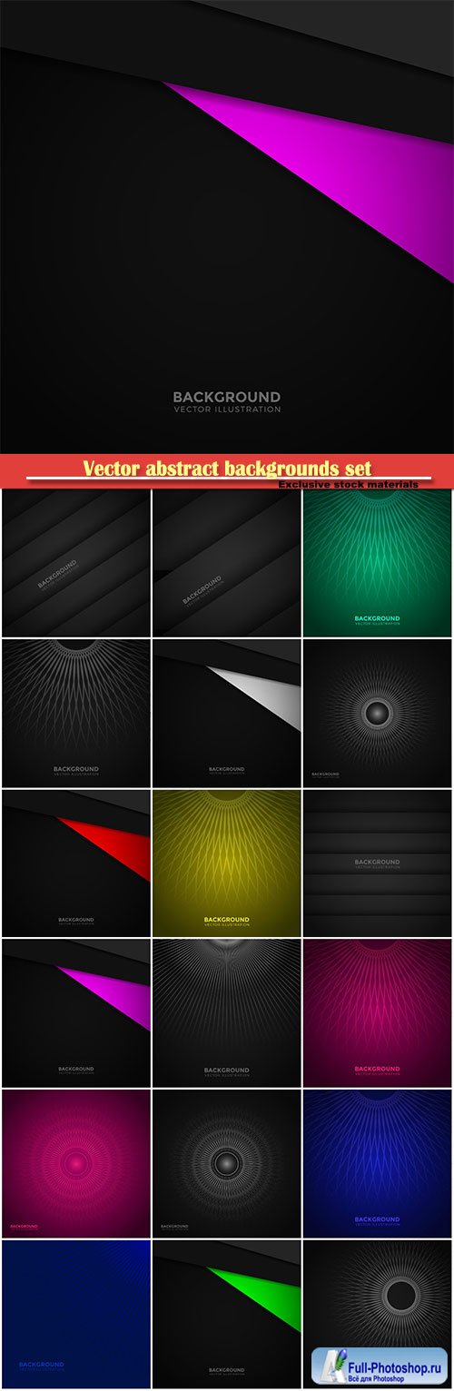 Vector abstract backgrounds set