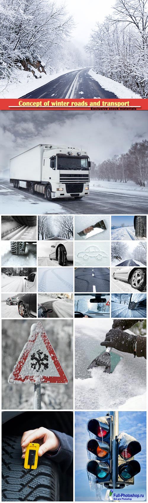 Concept of winter roads and transport