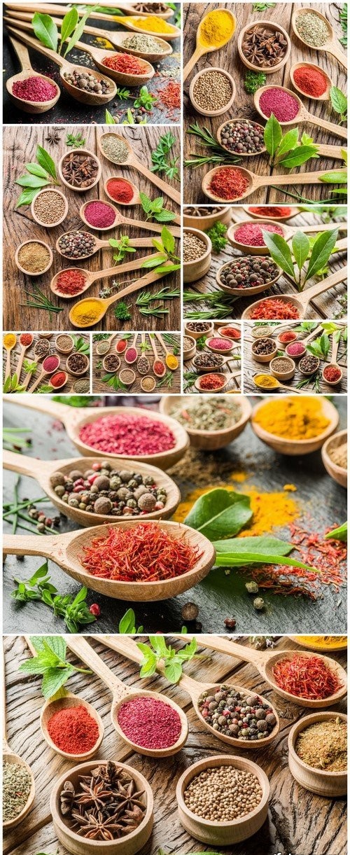 Assortment of colorful spices 10X JPEG