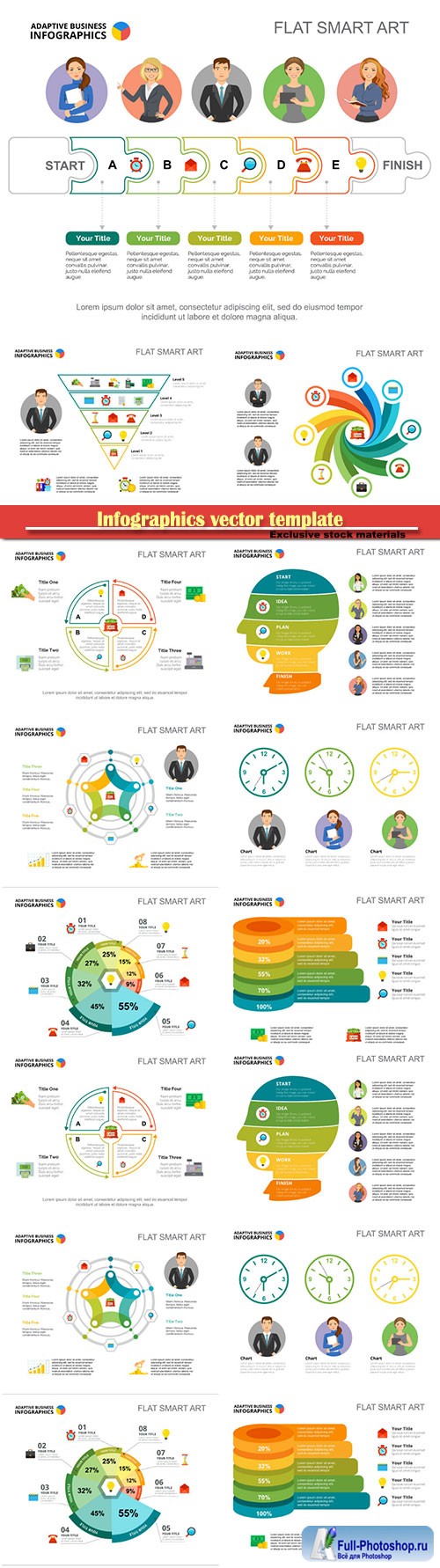 Infographics vector template for business presentations or information banner # 22