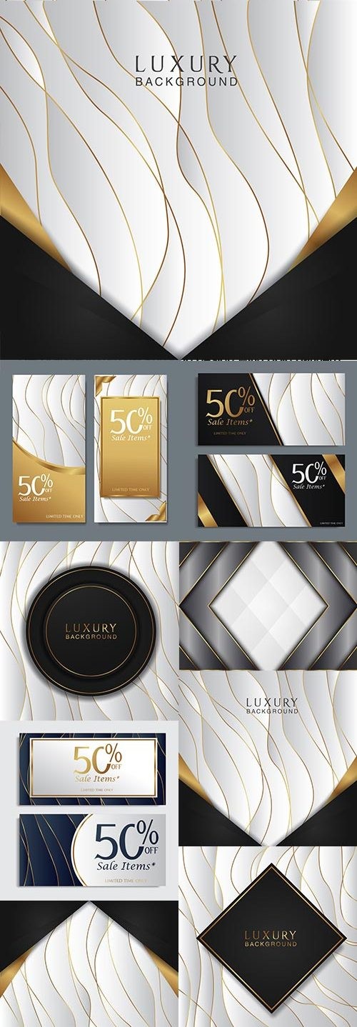 Decorative luxury background design with gold pattern
