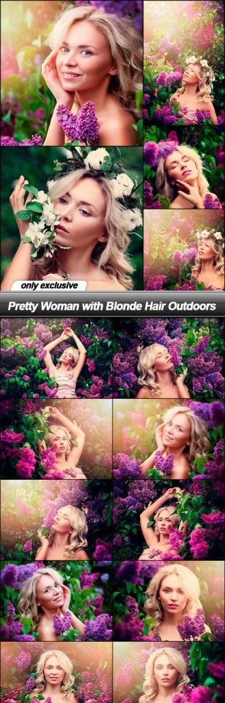 Pretty Woman with Blonde Hair Outdoors - 15 UHQ JPEG