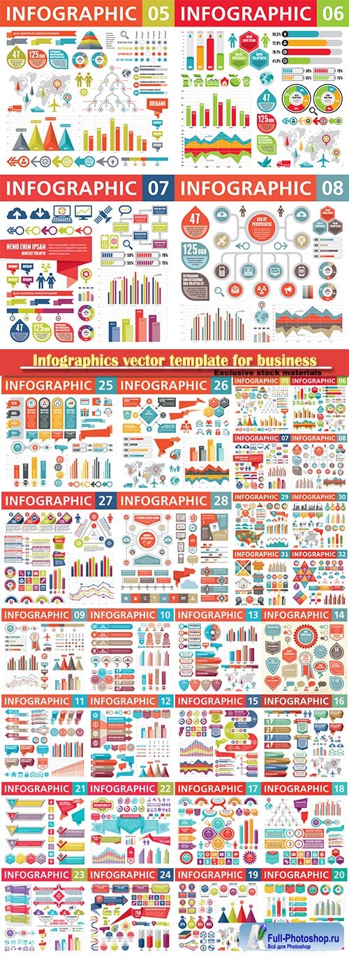 Infographics vector template for business presentations or information banner # 30