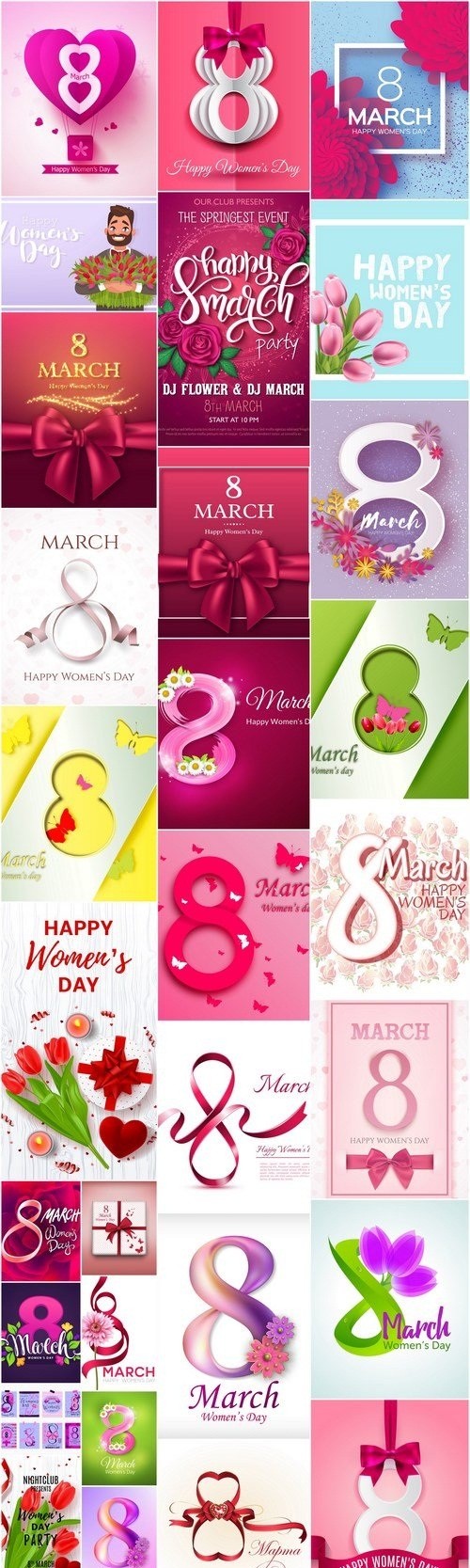 8 March Womans Day - 30 Vector