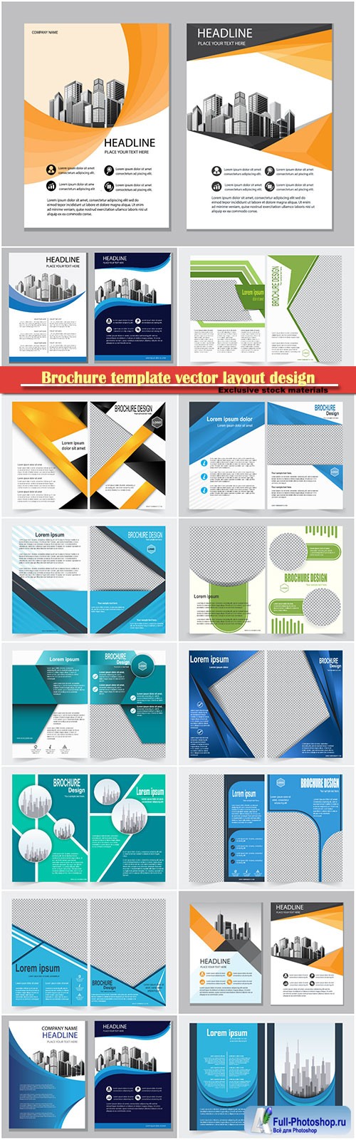 Brochure template vector layout design, corporate business annual report, magazine, flyer mockup # 142