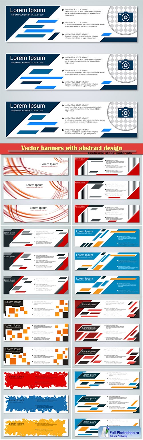 Vector banners with abstract design