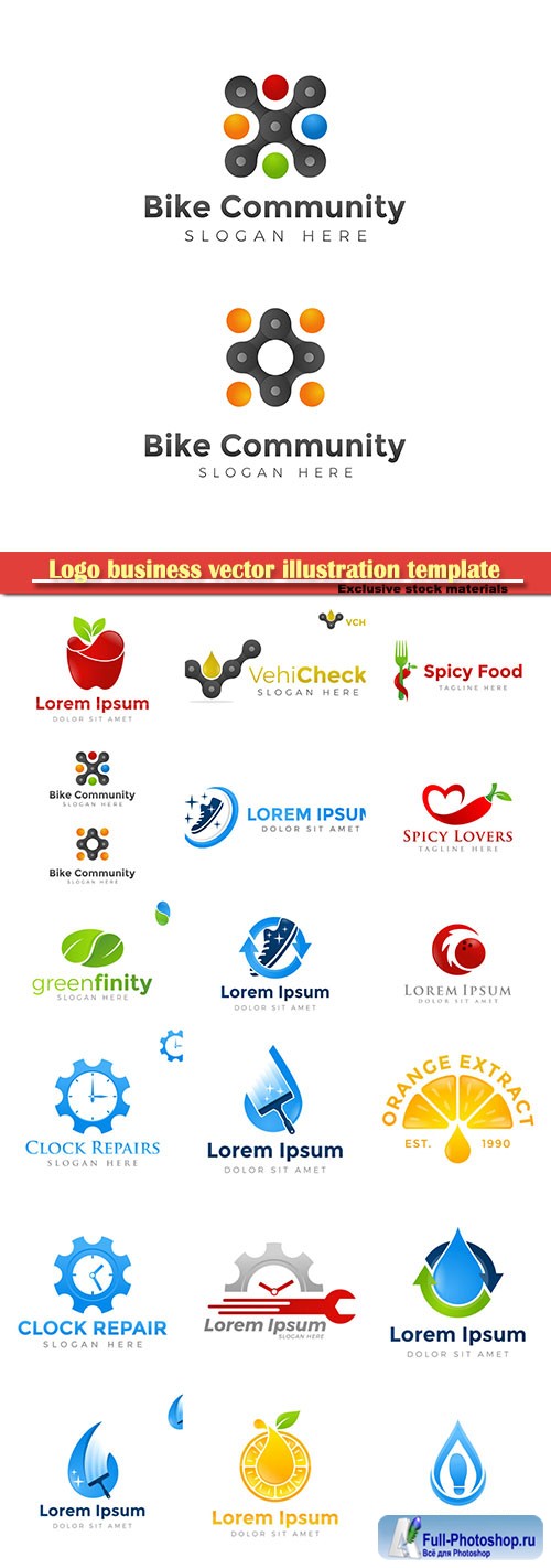 Logo business vector illustration template # 85