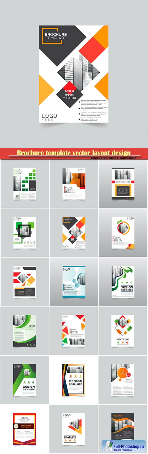 Brochure template vector layout design, corporate business annual report, magazine, flyer mockup # 146