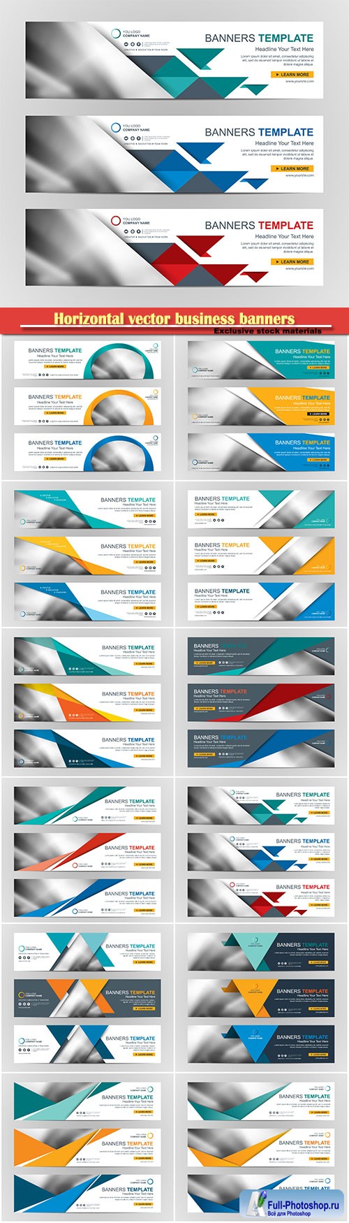 Horizontal vector business banners # 2