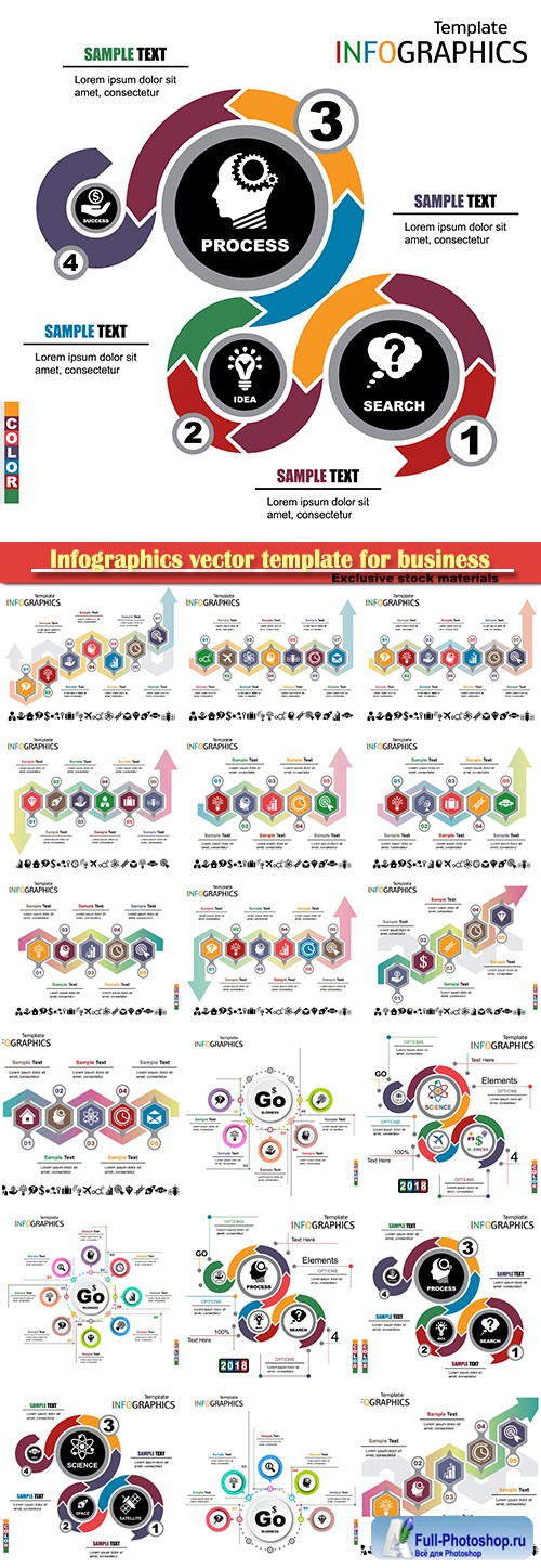 Infographics vector template for business presentations or information banner # 47