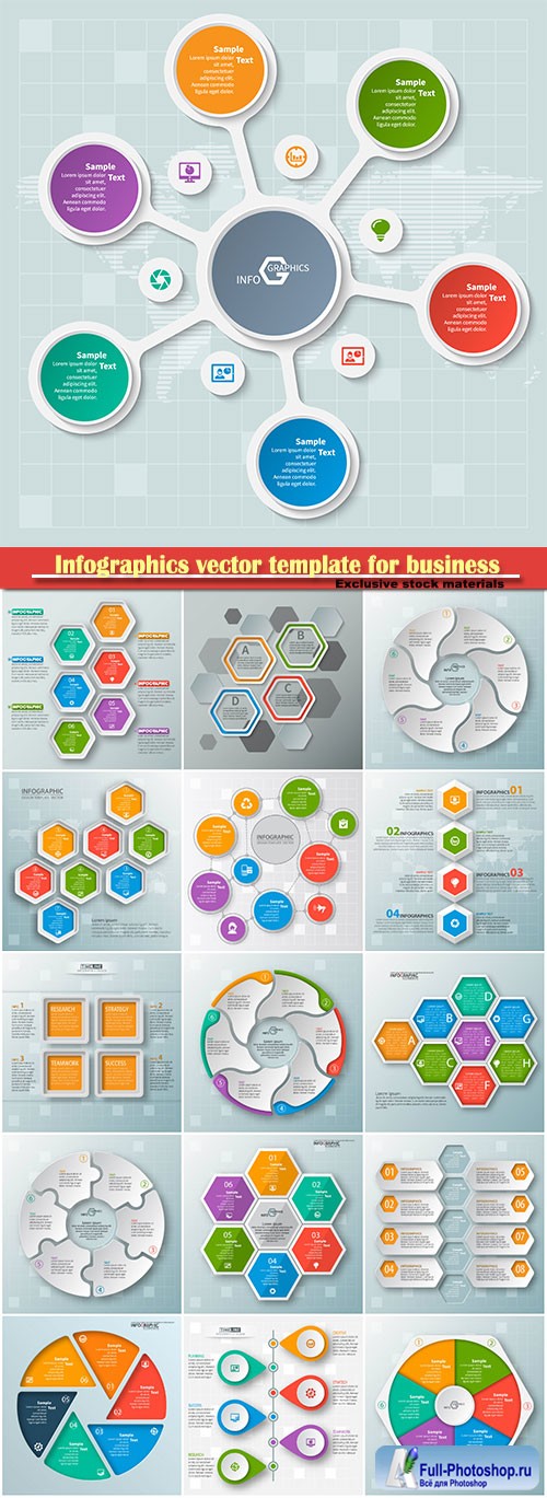 Infographics vector template for business presentations or information banner # 52