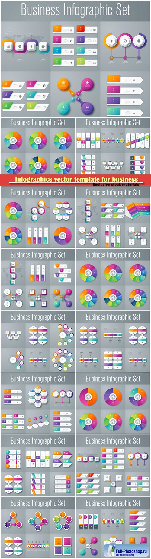 Infographics vector template for business presentations or information banner # 51