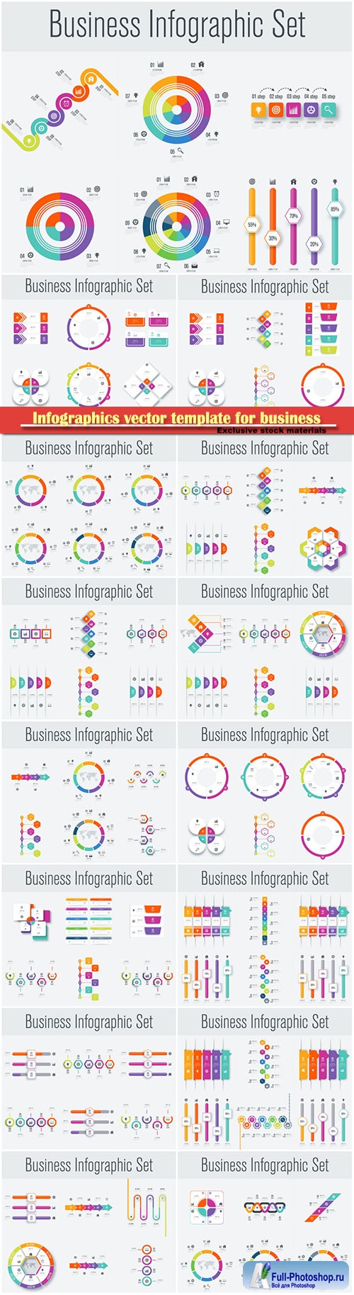 Infographics vector template for business presentations or information banner # 63