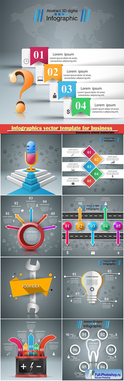 Infographics vector template for business presentations or information banner # 71