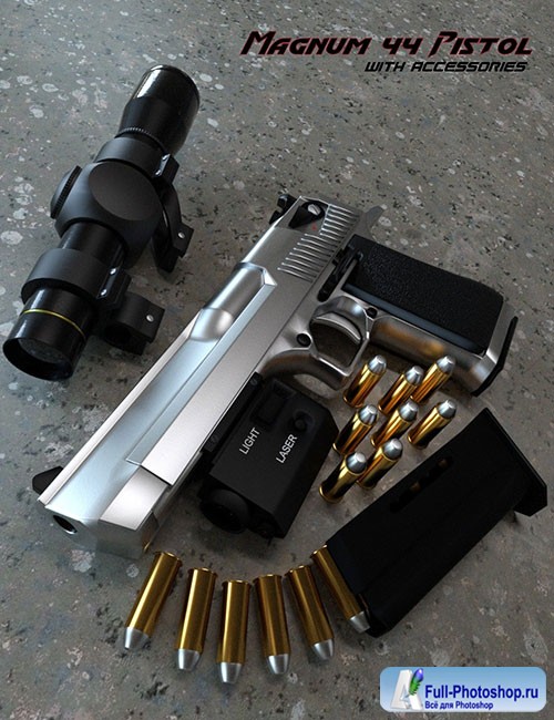 Magnum 44 Pistol with Accessories