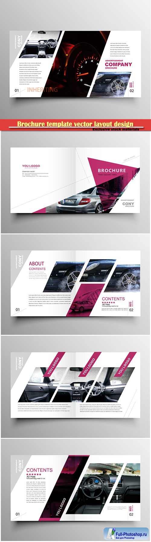 Brochure template vector layout design, corporate business annual report, magazine, flyer mockup # 185
