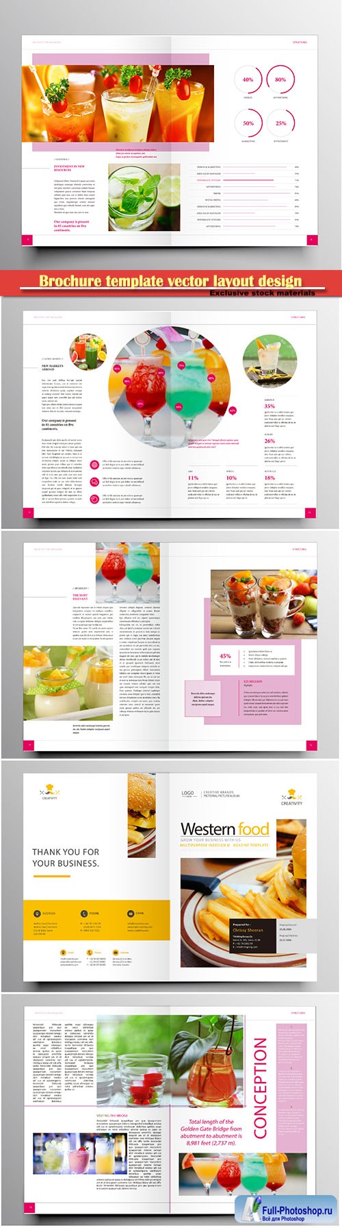 Brochure template vector layout design, corporate business annual report, magazine, flyer mockup # 183