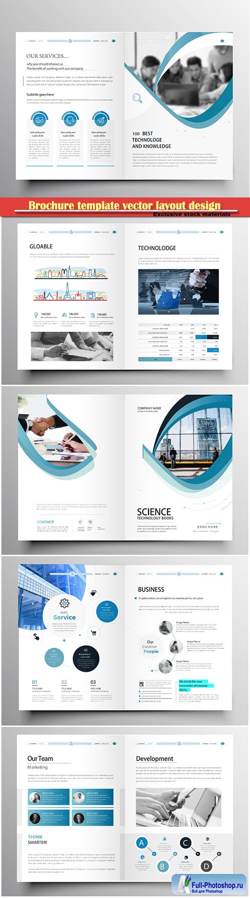 Brochure template vector layout design, corporate business annual report, magazine, flyer mockup # 178