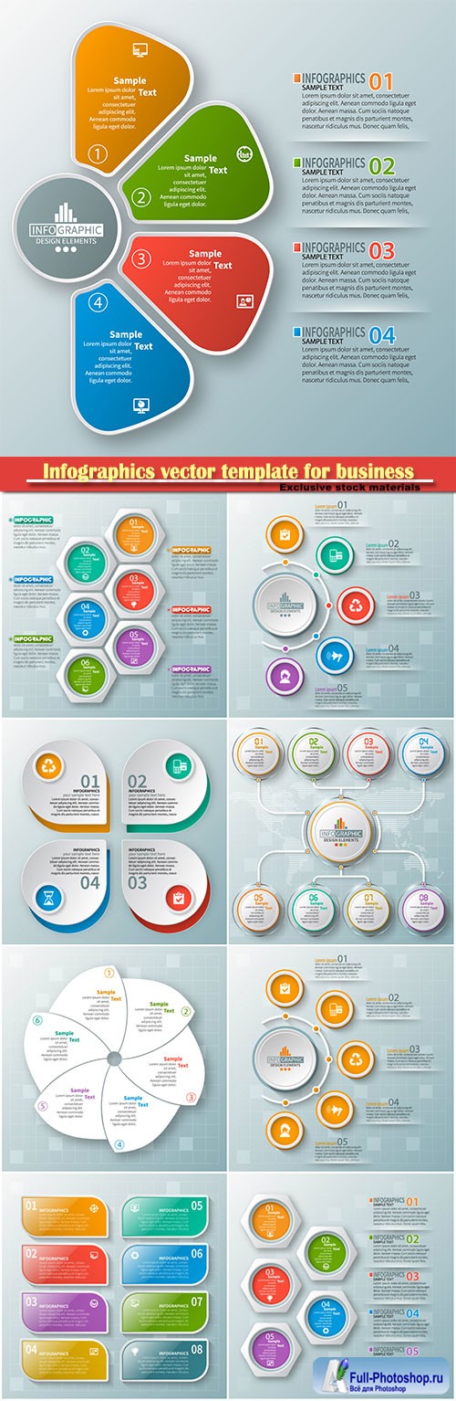Infographics vector template for business presentations or information banner # 74