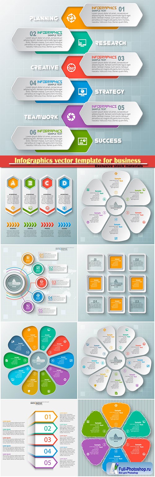 Infographics vector template for business presentations or information banner # 76