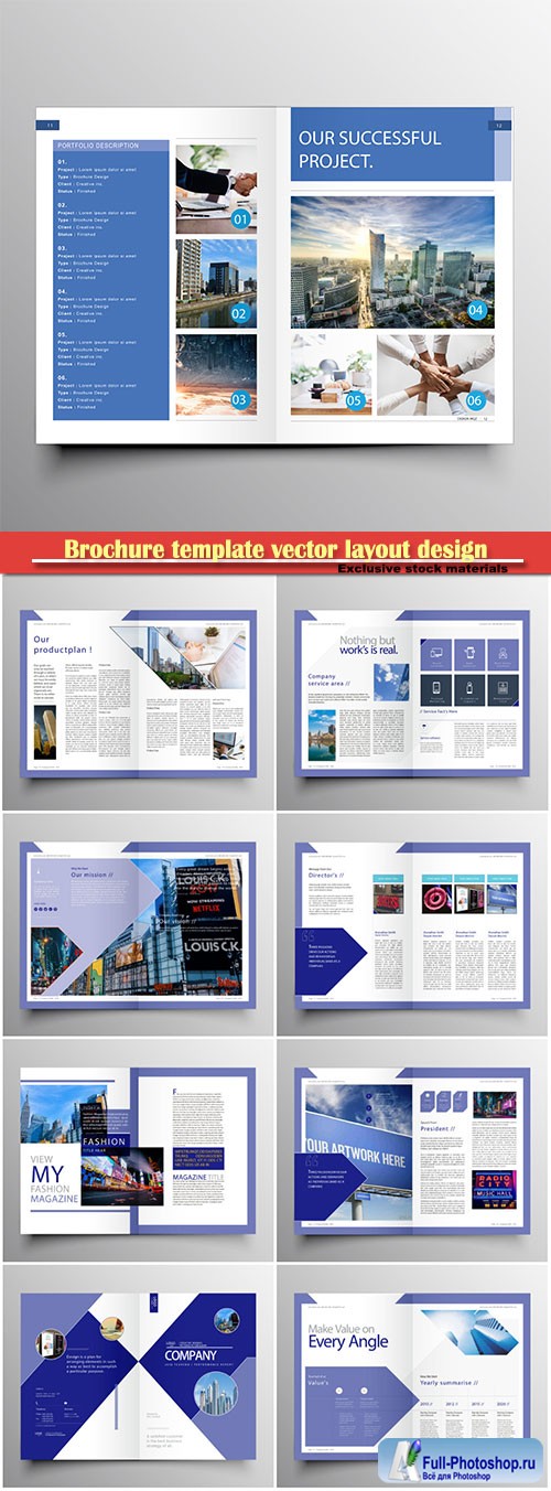Brochure template vector layout design, corporate business annual report, magazine, flyer mockup # 187