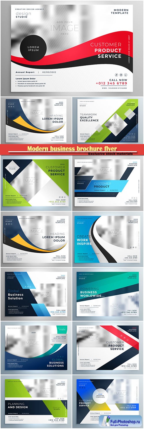 Modern business brochure flyer presentation style template