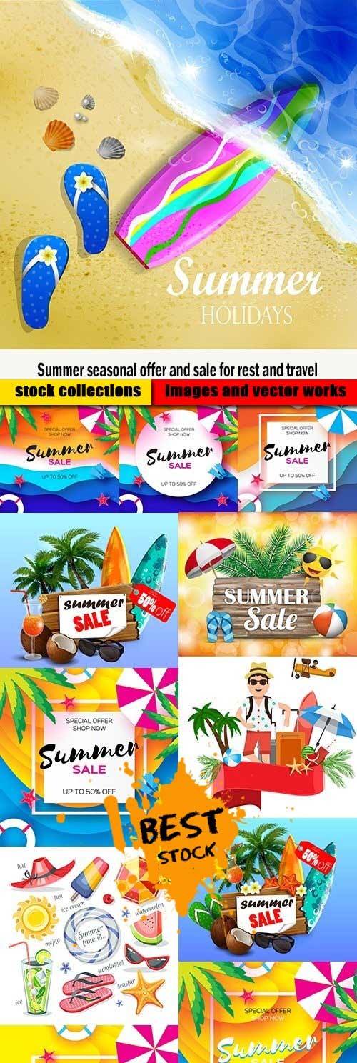 Summer seasonal offer and sale for rest and travel